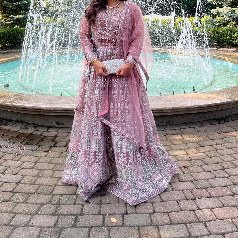 Dusty Rose Party Lehenga